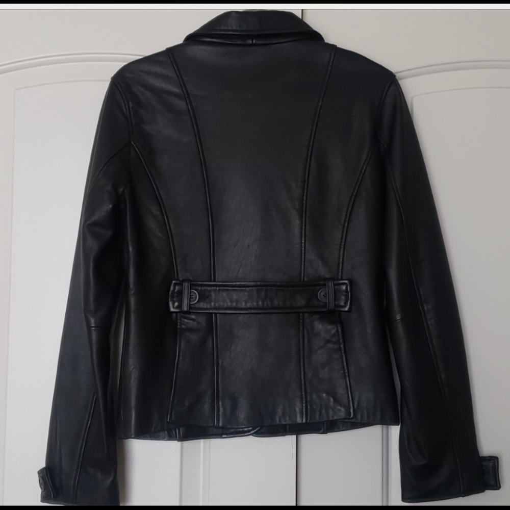 Genuine Leather Mark Alan Black Jacket. Size L - Picture 7 of 15